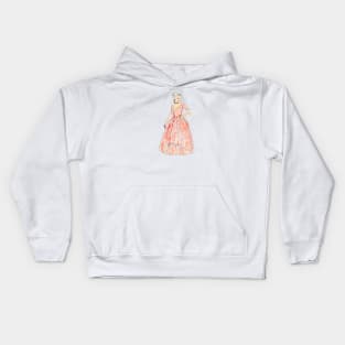 18th century orange lady's costume Kids Hoodie